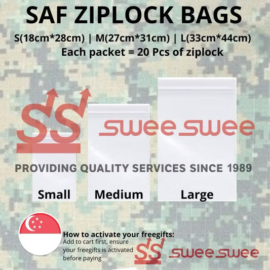 SAF ZIPLOCK BAGS FOR EASYSTORAGE