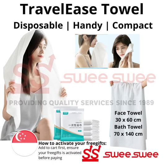 TravelEase Disposable Towels – Portable, Lightweight, Hygienic Bath & Face Towels for Travel, Hiking, Trekking, Holidays