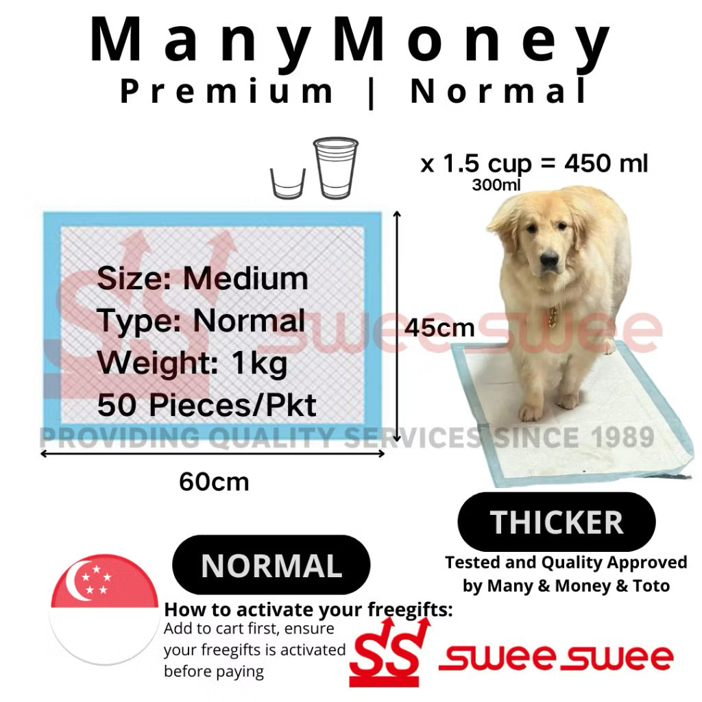 Pee Pads Pet Training Pads Disposable Diaper for Dogs, Cats and small animals