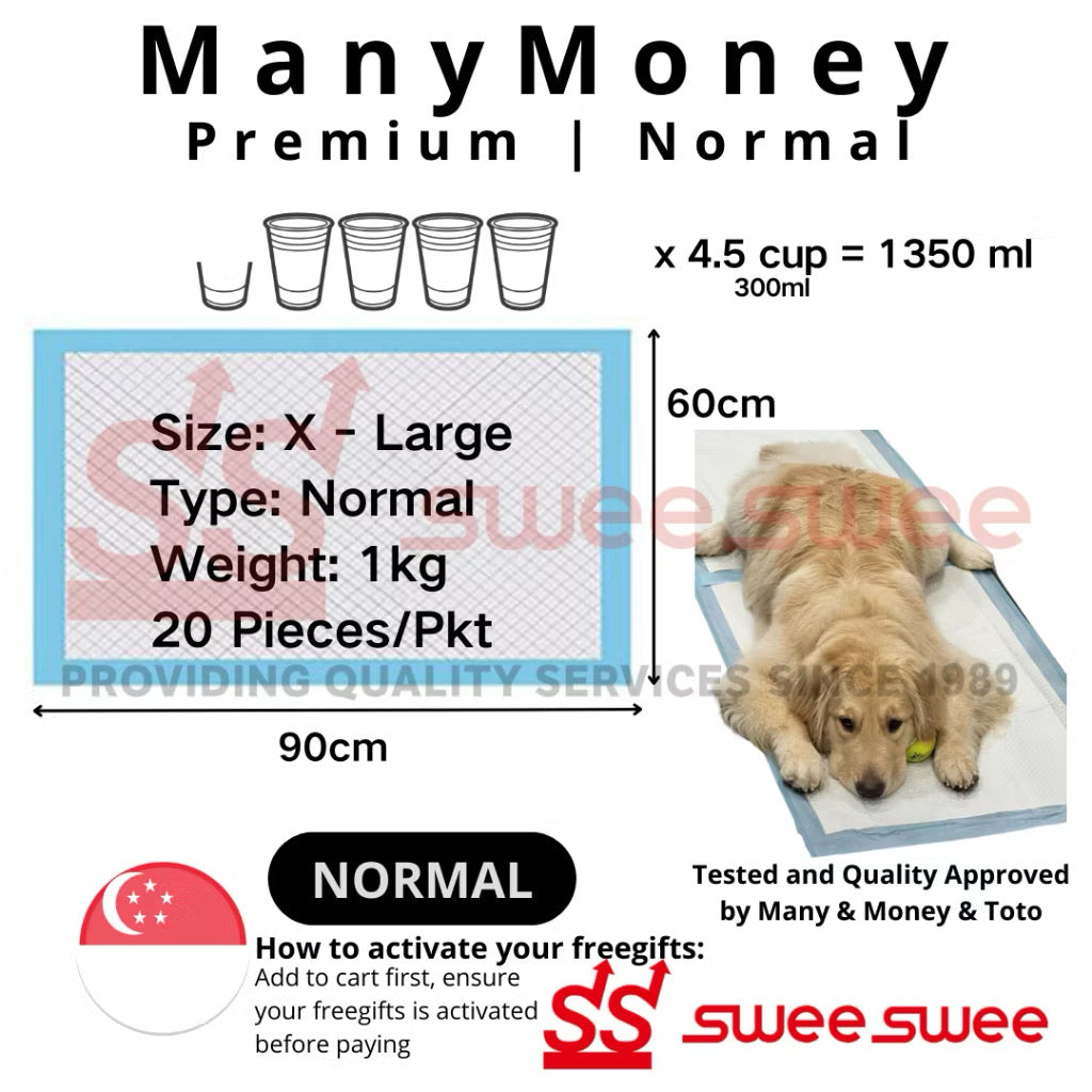 Pee Pads Pet Training Pads Disposable Diaper for Dogs, Cats and small animals