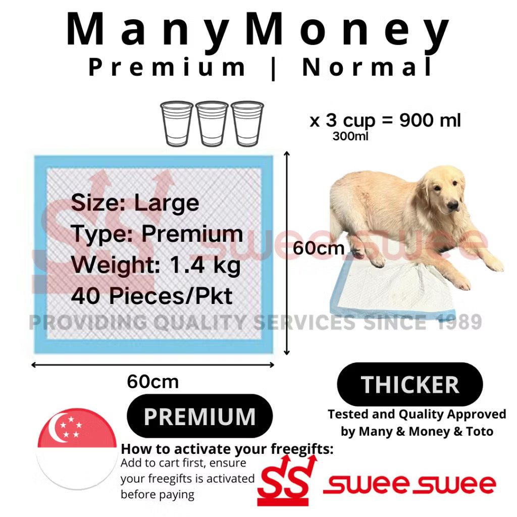 Pee Pads Pet Training Pads Disposable Diaper for Dogs, Cats and small animals