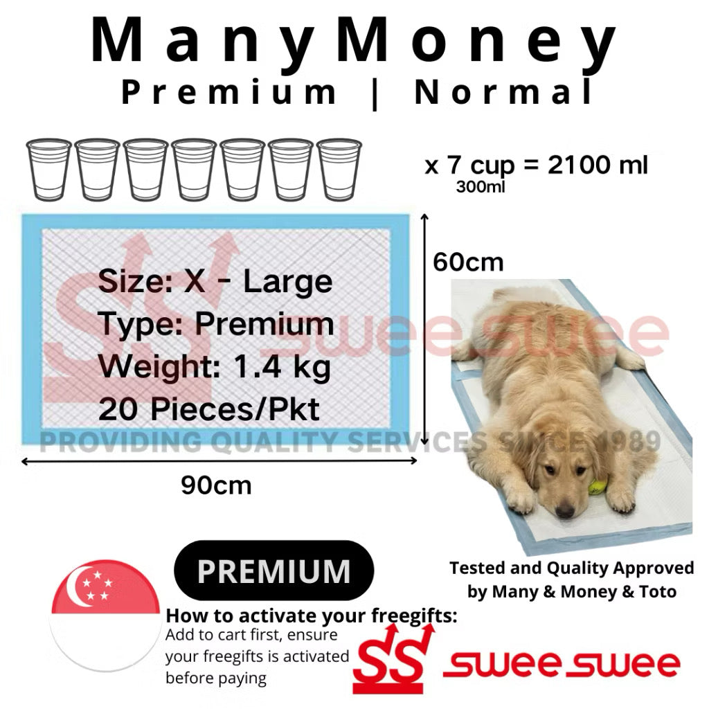 Pee Pads Pet Training Pads Disposable Diaper for Dogs, Cats and small animals