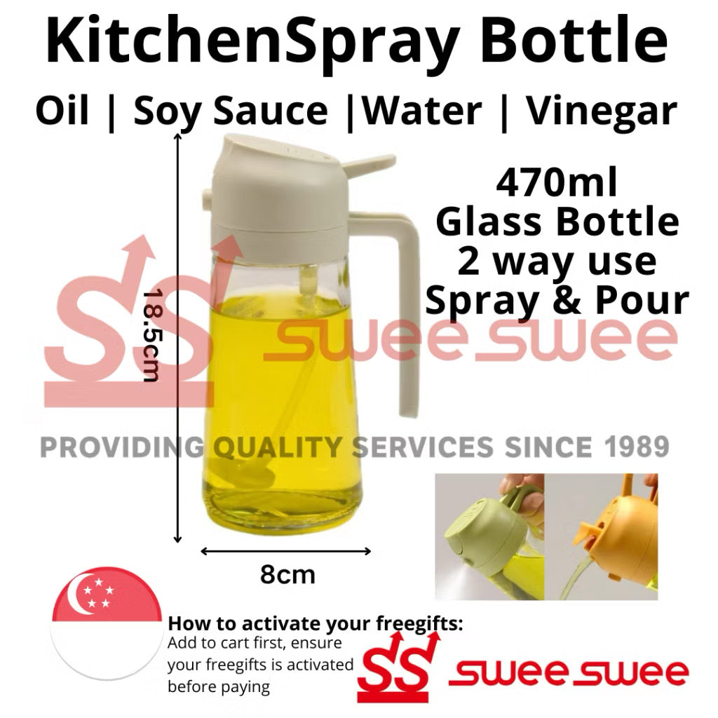 KitchenSpray Bottle 2 in 1 bottle oil dispenser, soy sauce, condiments, vinegar