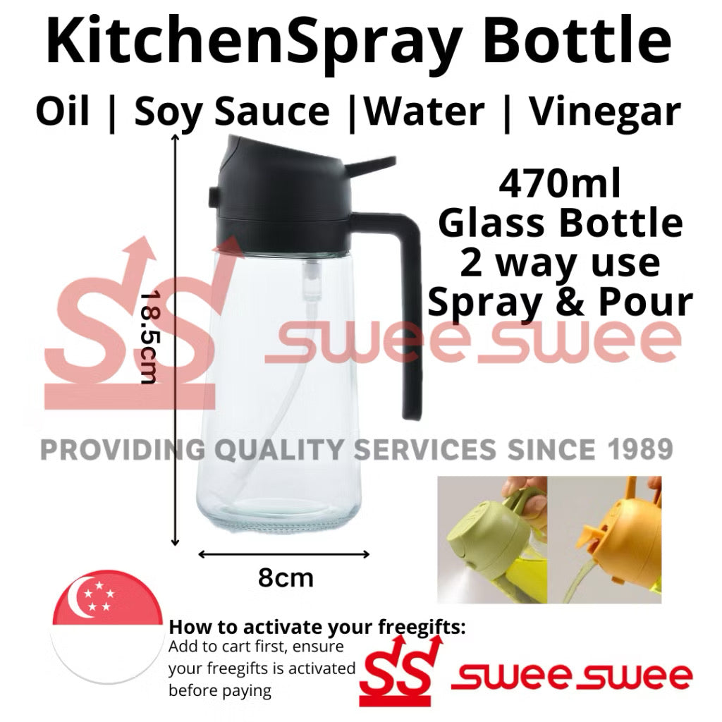 KitchenSpray Bottle 2 in 1 bottle oil dispenser, soy sauce, condiments, vinegar