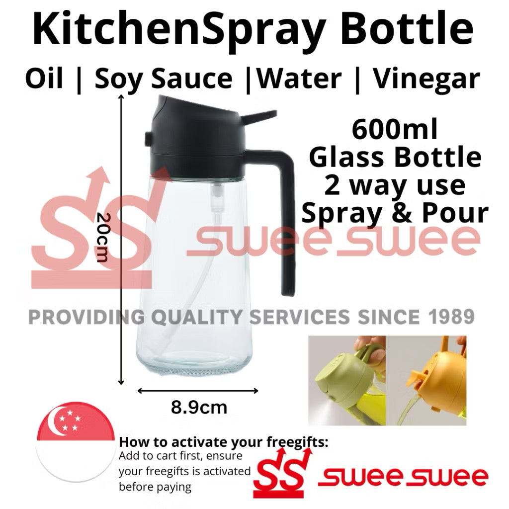 KitchenSpray Bottle 2 in 1 bottle oil dispenser, soy sauce, condiments, vinegar