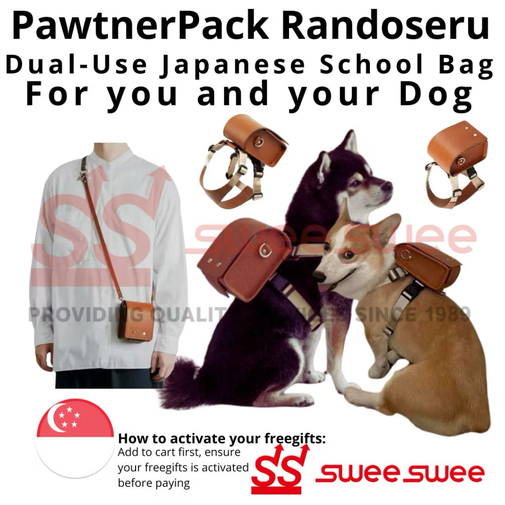 PawtnerPack Randoseru – Dual-Use Japanese School Bag for You and Your Dog