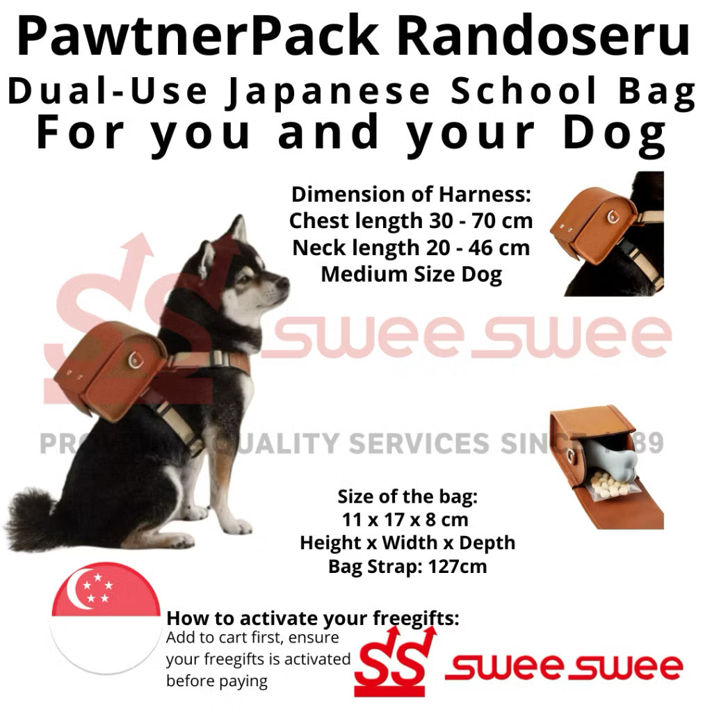 PawtnerPack Randoseru – Dual-Use Japanese School Bag for You and Your Dog