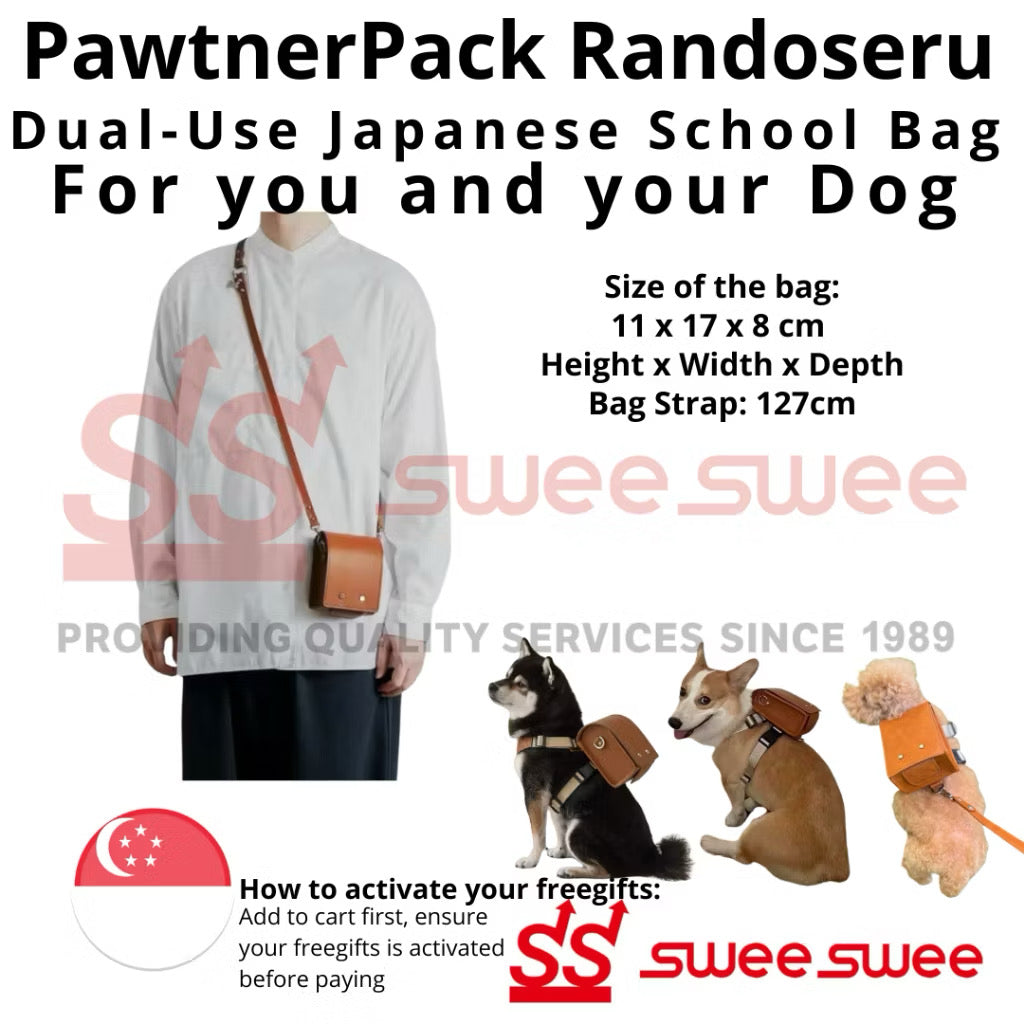 PawtnerPack Randoseru – Dual-Use Japanese School Bag for You and Your Dog